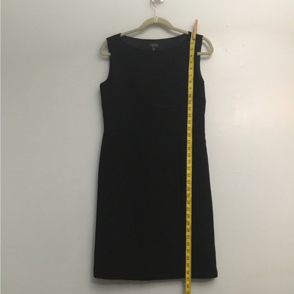 Tahari Black Sleeveless Midi Sheath Dress